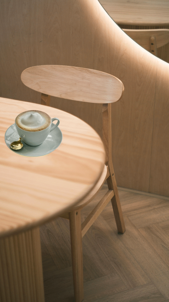 Step 2: Adding organic hard surfaces like stone and wood to your living room.